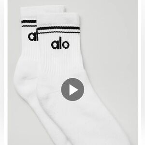 COPY - COPY - ALO Unisex half crew throw back socks
